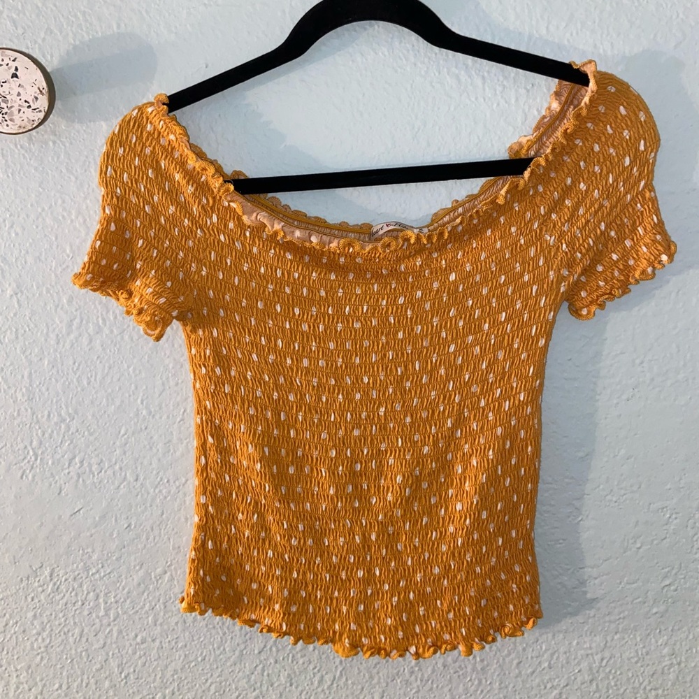 Yellow crop top